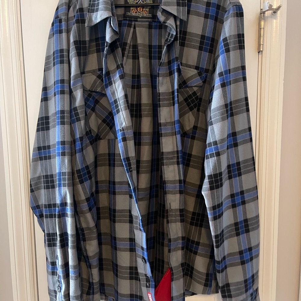 DIXXON Blue and Black Plaid Shirt